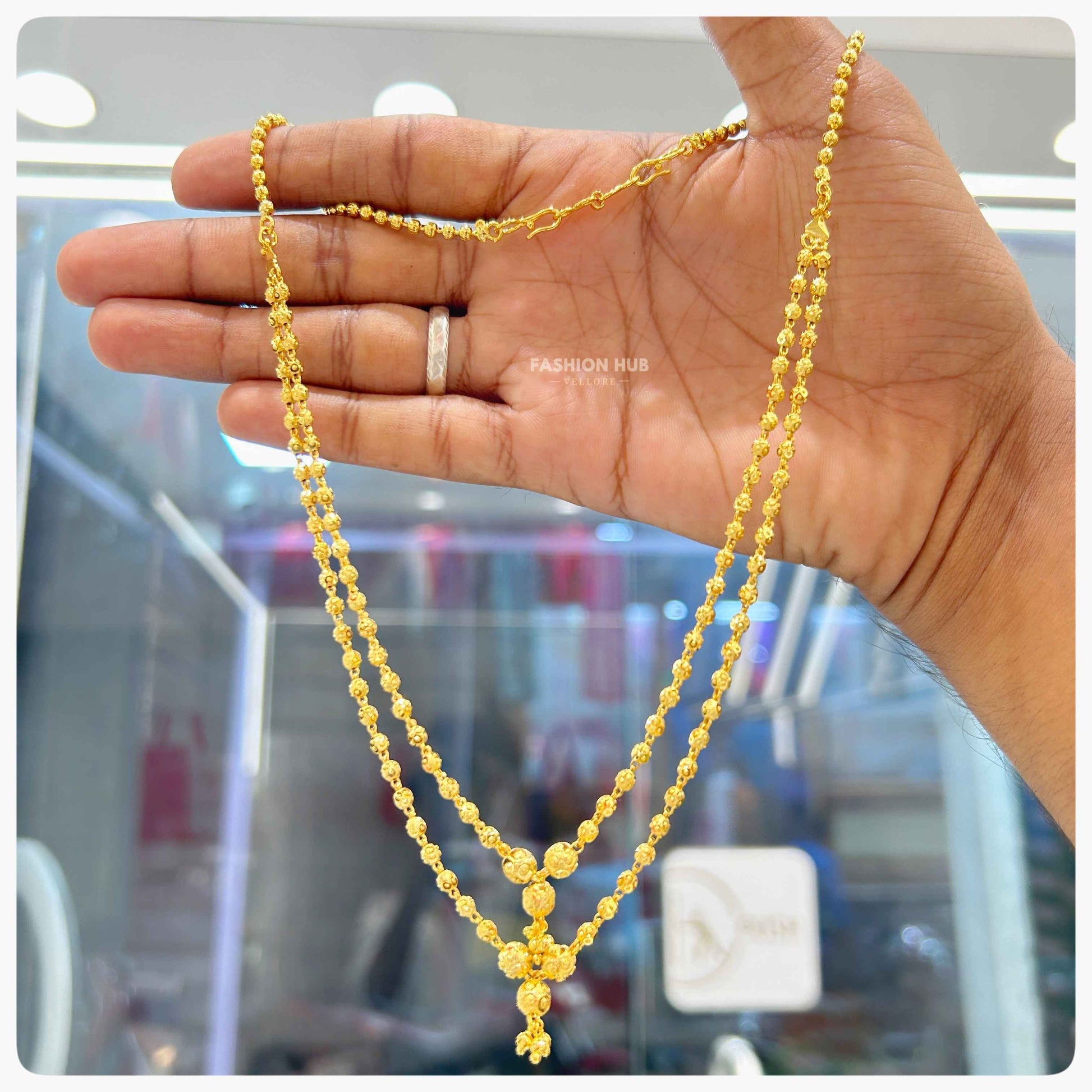 gold beads chains
