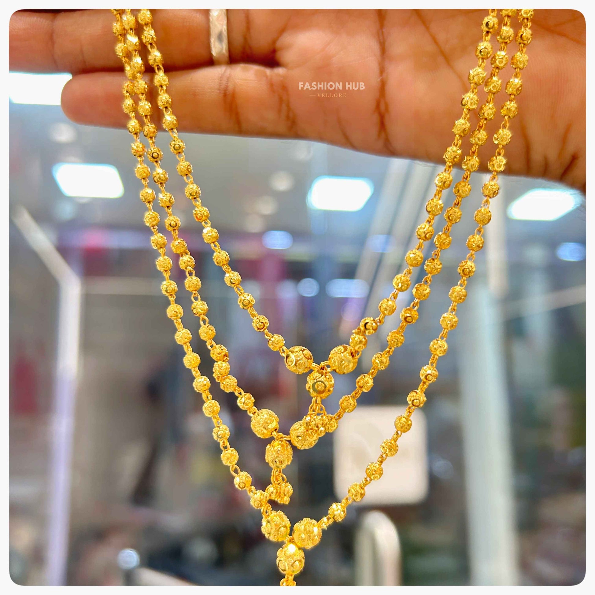 gold beads chains